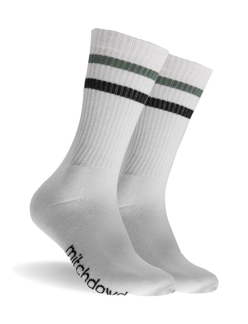 Mitch Dowd Men's Sport Crew Socks, 5-Pack, White, Assorted product photo View 05 L