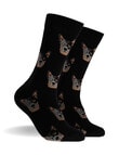 Mitch Dowd Men's Dogs Bamboo Crew Socks, 2-Pack, Black product photo View 03 S