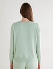 Mineral Sleep Soft Lounge Sweater, Frosty Green product photo View 02 S