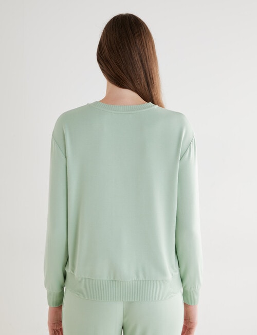 Mineral Sleep Soft Lounge Sweater, Frosty Green product photo View 02 L