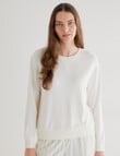 Mineral Sleep Soft Lounge Sweater, Cream product photo