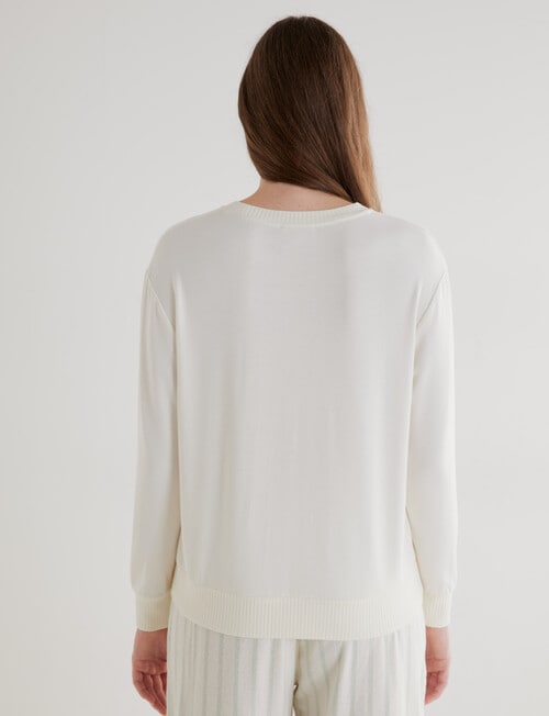 Mineral Sleep Soft Lounge Sweater, Cream product photo View 02 L