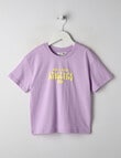 Mac & Ellie Athletics Club Short Sleeve Boxy Tee, Lilac product photo
