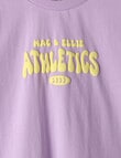 Mac & Ellie Athletics Club Short Sleeve Boxy Tee, Lilac product photo View 02 S