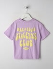 Mac & Ellie Athletics Club Short Sleeve Boxy Tee, Lilac product photo View 03 S