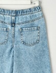 Mac & Ellie Wide Leg Elasticated Jean, Light Blue product photo View 03 S