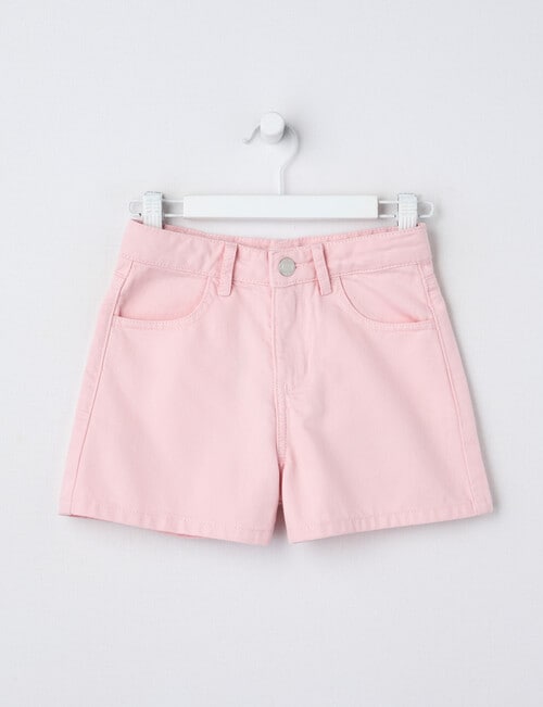Mac & Ellie Relaxed Denim Short, Pink Sorbet product photo