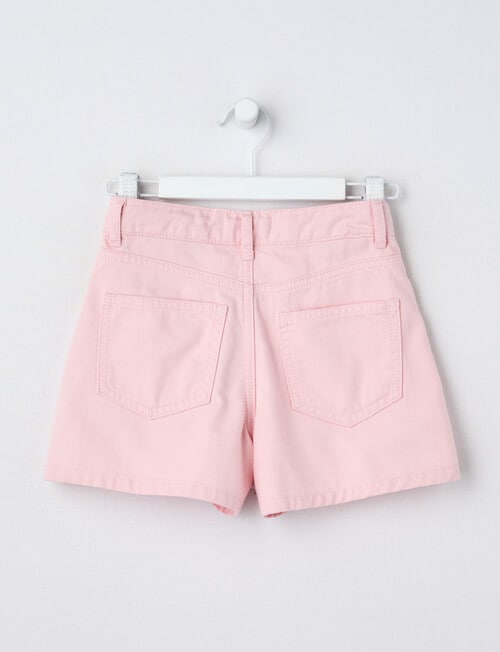 Mac & Ellie Relaxed Denim Short, Pink Sorbet product photo View 02 L