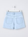 Mac & Ellie Relaxed Denim Short, Light Blue product photo View 02 S