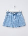 Mac & Ellie Loose Fit Denim Short, Washed Blue product photo
