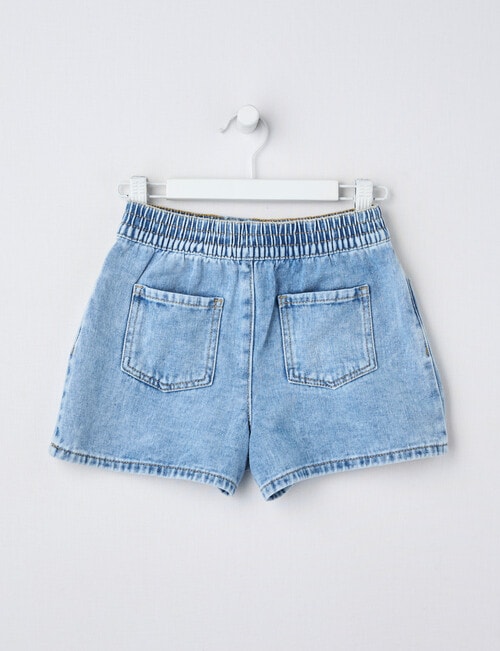 Mac & Ellie Loose Fit Denim Short, Washed Blue product photo View 02 L