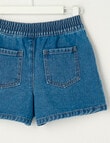 Mac & Ellie Loose Fit Denim Short, Mid Blue product photo View 02 S