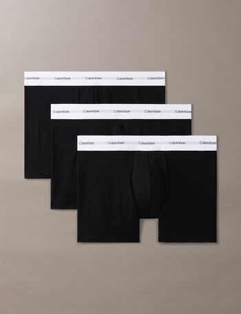 Calvin Klein Stretch Modal Cotton Boxer Brief, 3-Pack, Black product photo
