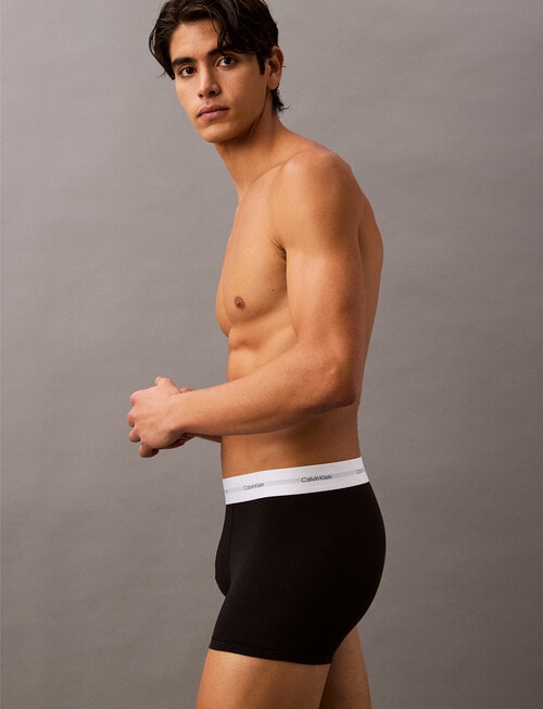Calvin Klein Stretch Modal Cotton Boxer Brief, 3-Pack, Black product photo View 04 L