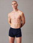 Calvin Klein Cotton Classic Trunk, 3-Pack, Black, Chalk & Saltwater Aqua product photo View 02 S