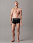 Calvin Klein Intense Power Cotton Trunk, 3-Pack, Black & Waistband Logos product photo View 02 S