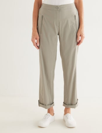 Ella J Roll-Up Pant, Khaki product photo