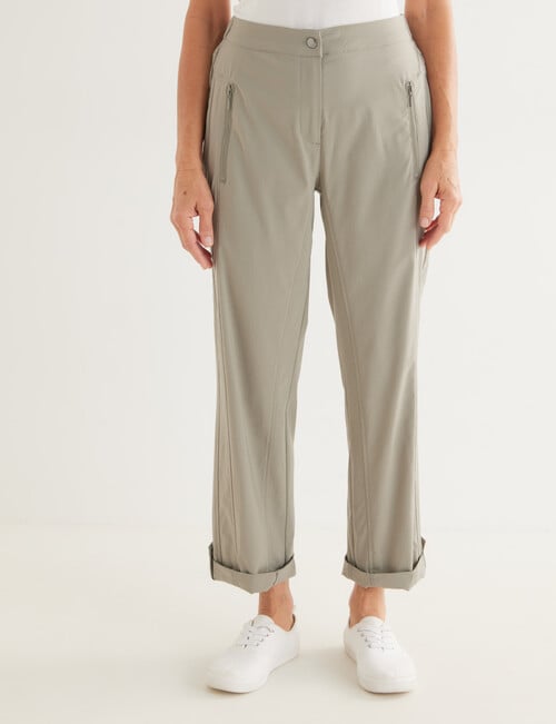 Ella J Roll-Up Pant, Khaki product photo