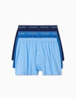 Calvin Klein Cotton Classic Knit Boxer, 3-Pack, Blue Bay, Minnow & Medieval Blue product photo