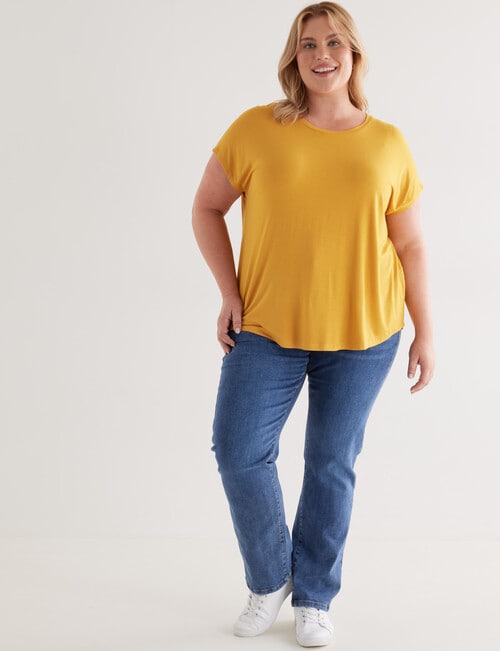 Bodycode Curve Boxy Tee, Sunflower product photo View 03 L