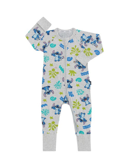 Bonds Disney Seaside Stitch Zip Wondersuit, Grey Marle product photo View 04 L