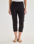 Ella J Bengaline Classic Crop Pant, Black product photo