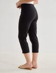 Ella J Bengaline Classic Crop Pant, Black product photo View 02 S