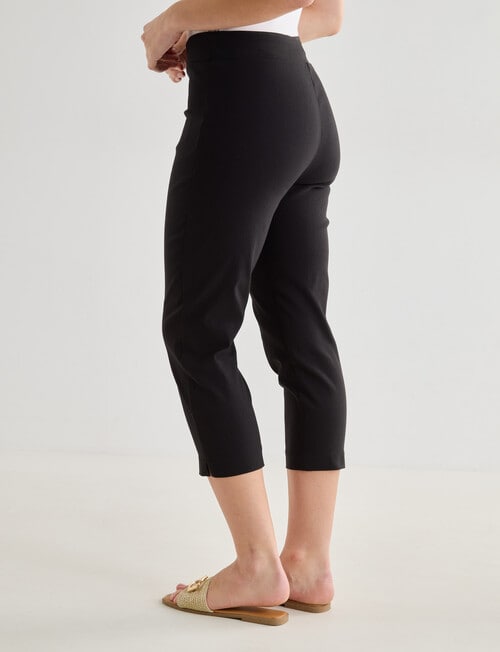 Ella J Bengaline Classic Crop Pant, Black product photo View 02 L