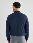 Greg Norman Long Sleeve Polo Shirt, Navy product photo View 02 S