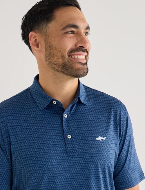 Greg Norman Short Sleeve Polo Shirt, Driver Blue product photo