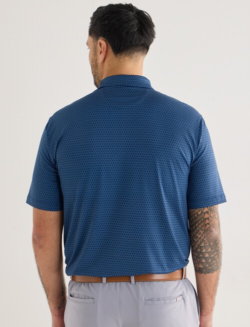 Greg Norman Short Sleeve Polo Shirt, Driver Blue product photo View 02 L