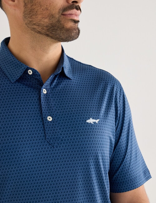 Greg Norman Short Sleeve Polo Shirt, Driver Blue product photo View 04 L