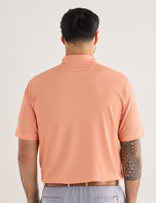 Greg Norman Short Sleeve Polo Shirt, Driver Coral product photo View 02 L