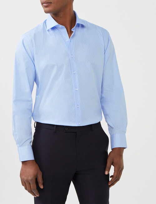 Van Heusen Star Print Tailored Long Sleeve Shirt, Blue product photo
