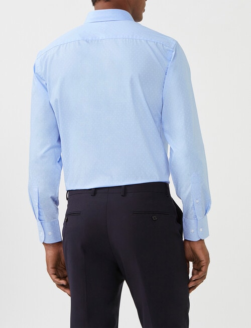 Van Heusen Star Print Tailored Long Sleeve Shirt, Blue product photo View 02 L