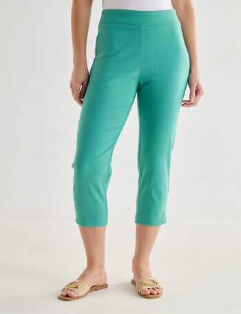 Ella J Bengaline Classic Crop Pant, Green product photo