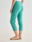 Ella J Bengaline Classic Crop Pant, Green product photo View 02 S