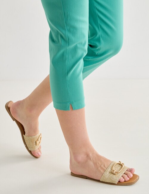 Ella J Bengaline Classic Crop Pant, Green product photo View 03 L