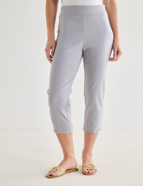 Ella J Bengaline Classic Crop Pant, Stone product photo