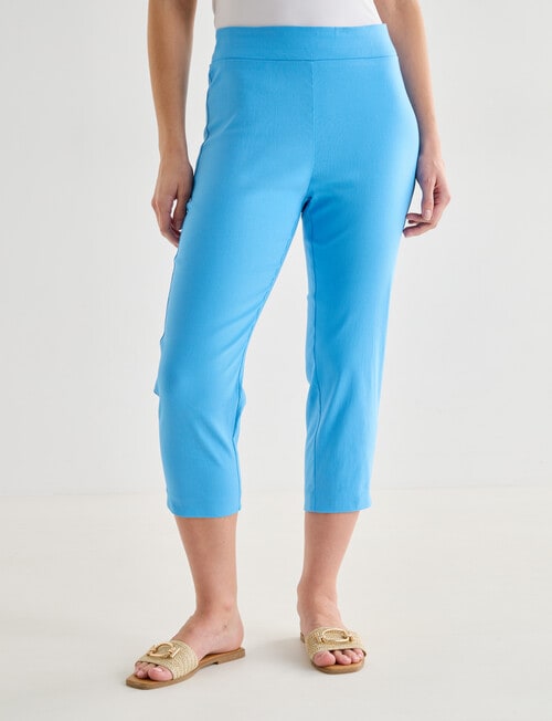 Ella J Bengaline Classic Crop Pant, Blue product photo