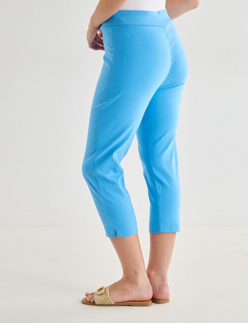 Ella J Bengaline Classic Crop Pant, Blue product photo View 02 L