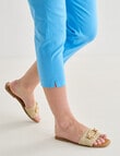Ella J Bengaline Classic Crop Pant, Blue product photo View 03 S