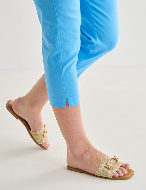 Ella J Bengaline Classic Crop Pant, Blue product photo View 03 L