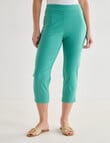 Ella J Bengaline Classic Crop Pant, Green product photo