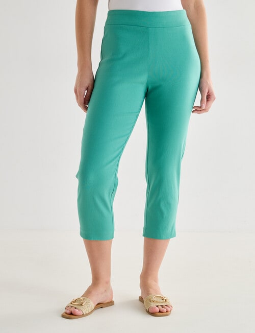 Ella J Bengaline Classic Crop Pant, Green product photo