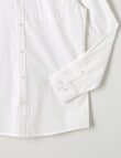 High Street Long Sleeve Formal Shirt, White product photo View 02 S