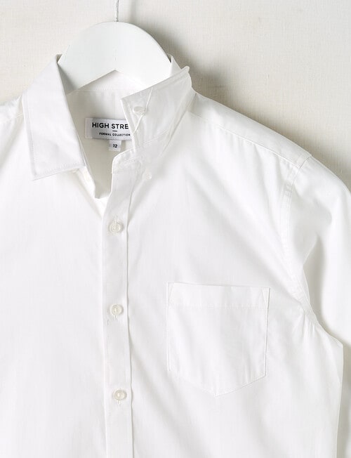 High Street Long Sleeve Formal Shirt, White product photo View 03 L