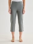 Ella J Bengaline Wide Leg Crop Pant, Sage product photo