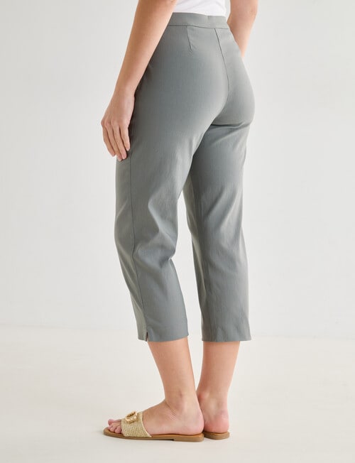 Ella J Bengaline Wide Leg Crop Pant, Sage product photo View 02 L