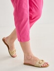 Ella J Bengaline Wide Leg Crop Pant, Pink product photo View 03 S